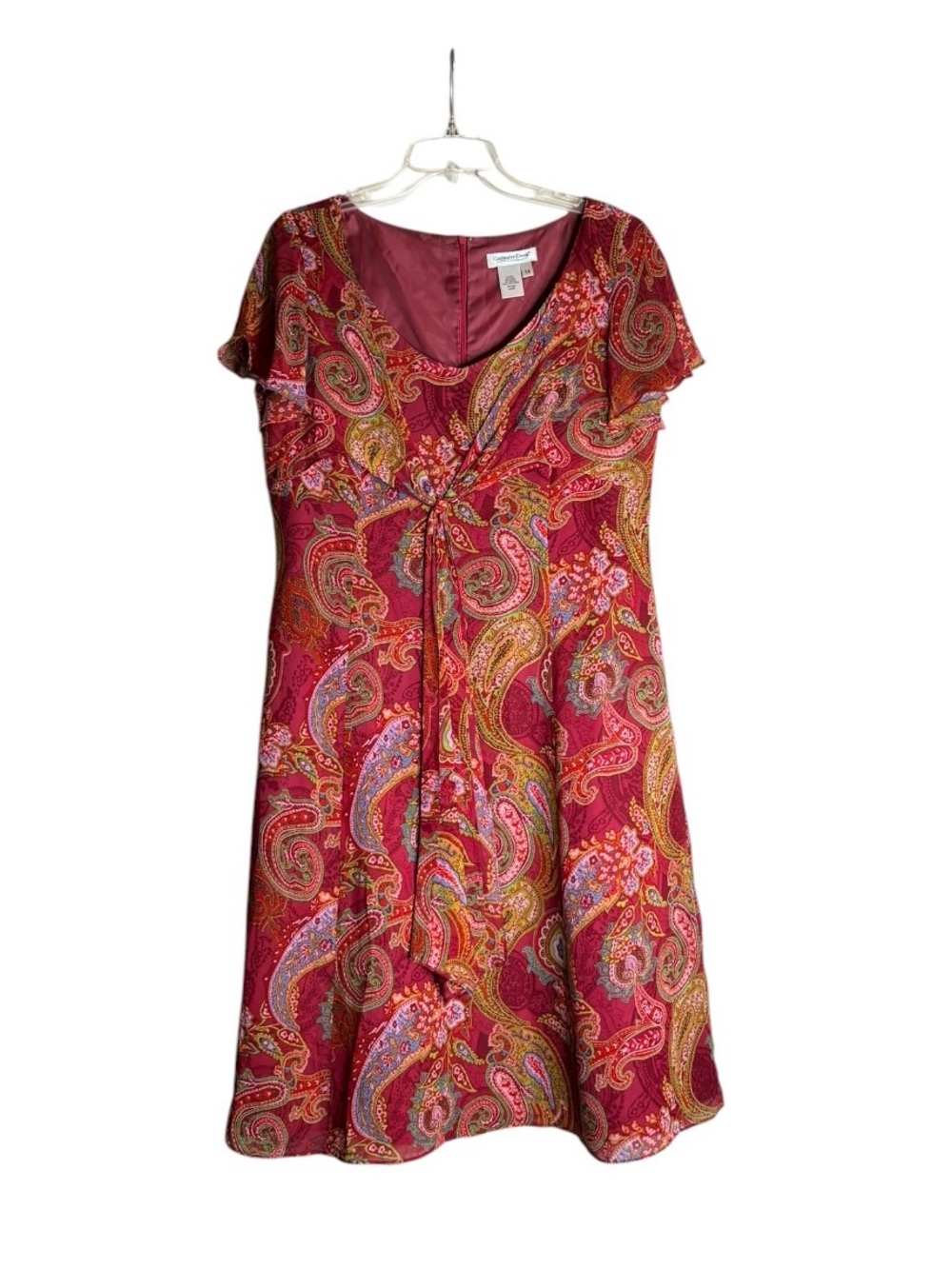 Silk Dress Size 14 Paisley Coldwater Creek